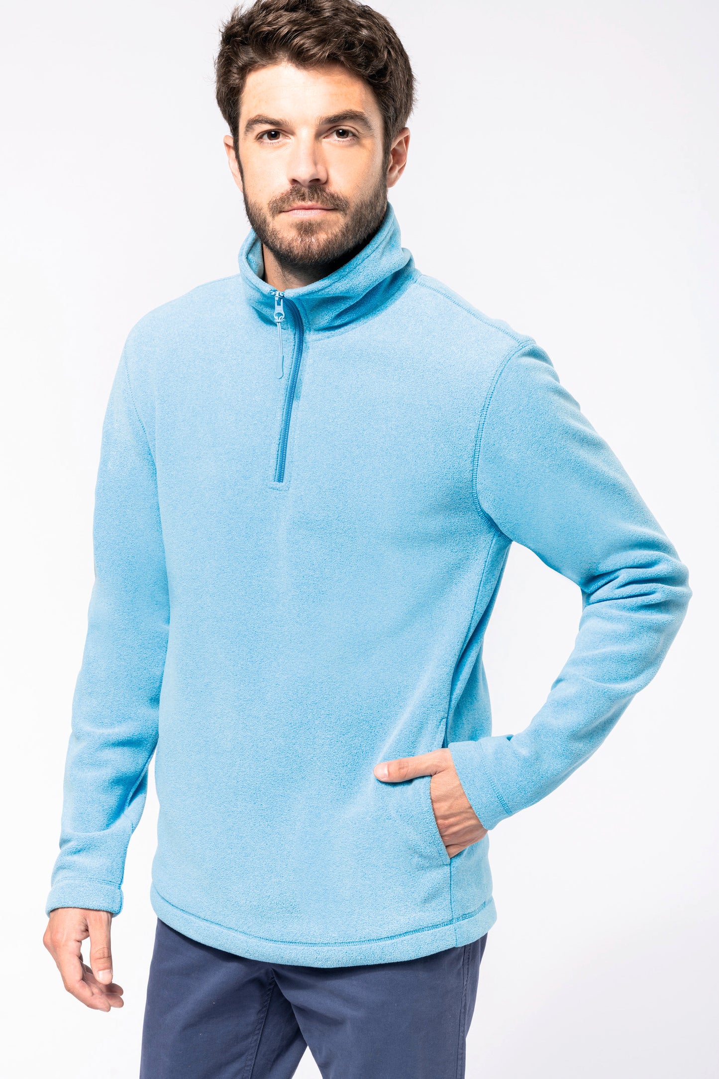 Enzo - Fleece met ritskraag