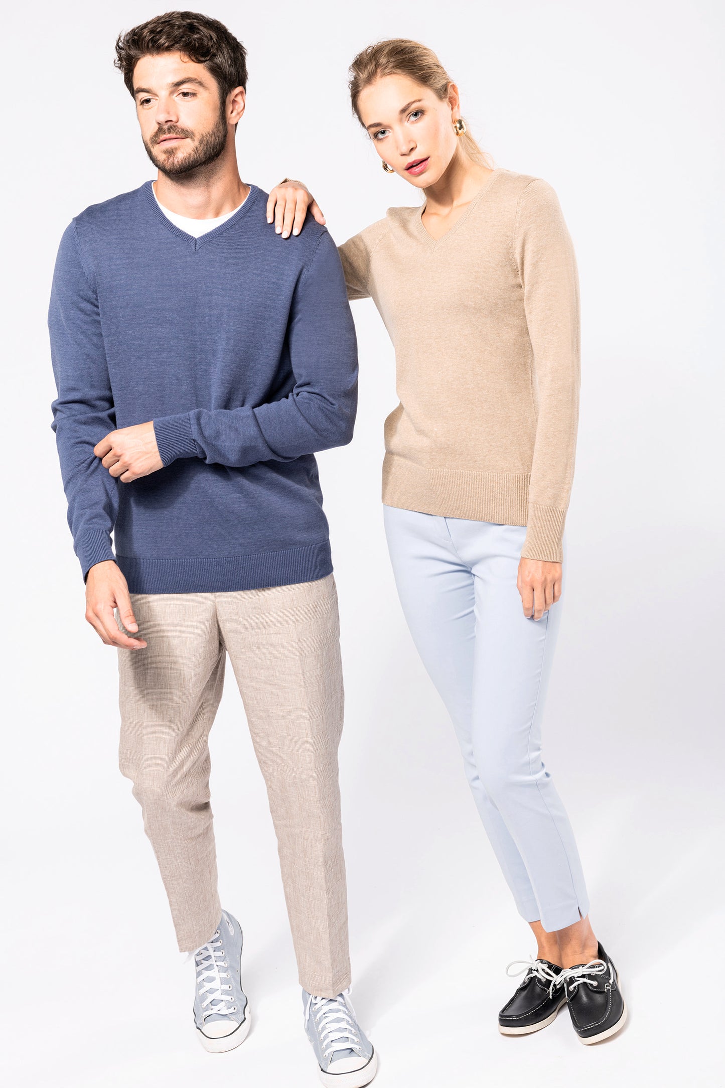 Dames pullover met v-hals