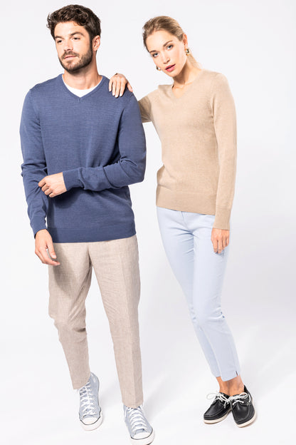 Dames pullover met v-hals
