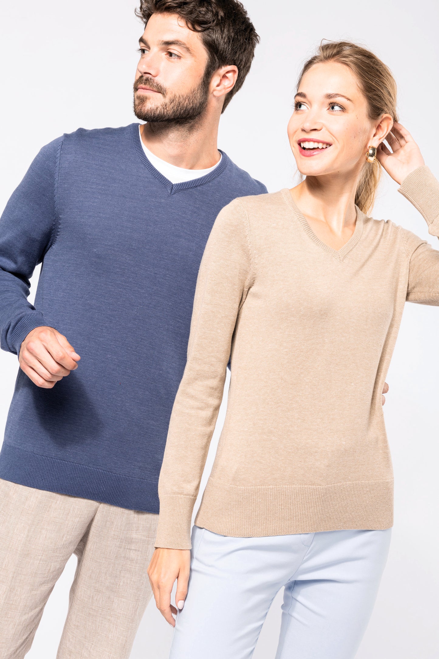 Dames pullover met v-hals