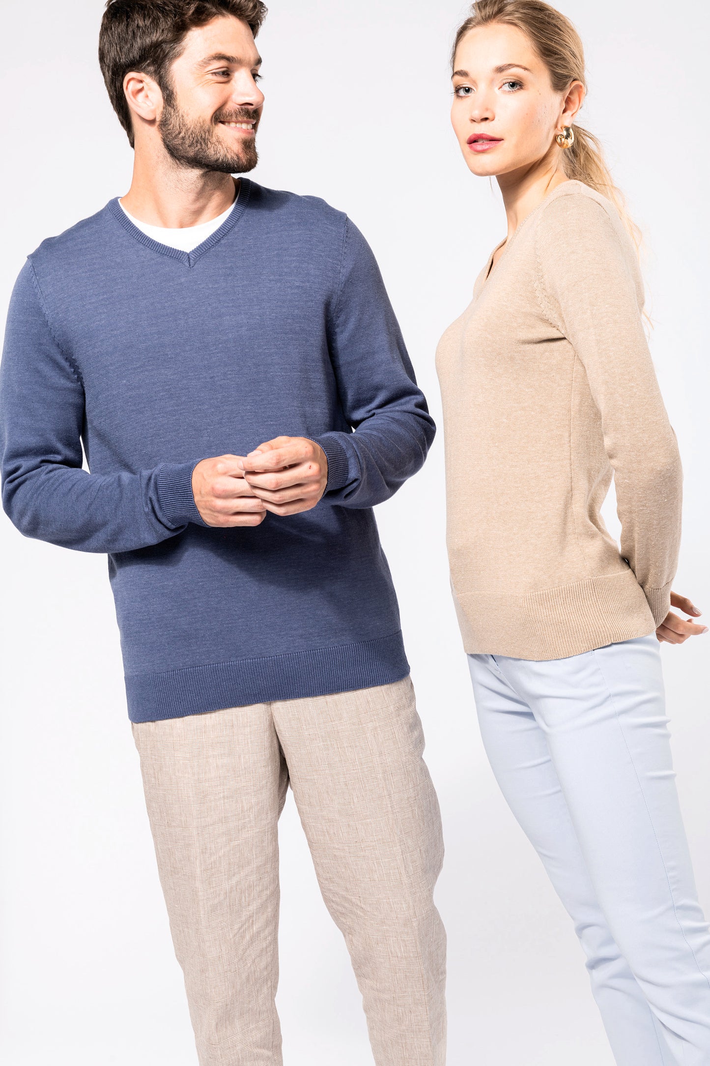 Dames pullover met v-hals