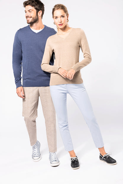 Dames pullover met v-hals