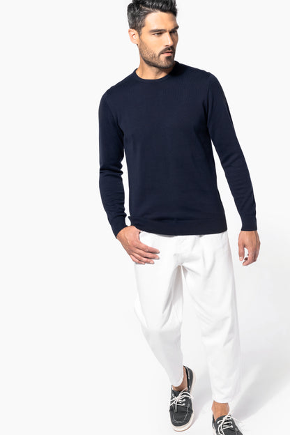 Herenpullover met ronde hals