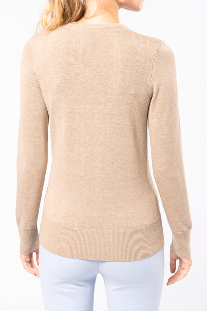 Dames pullover met v-hals