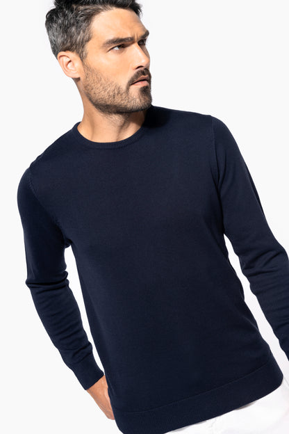 Herenpullover met ronde hals