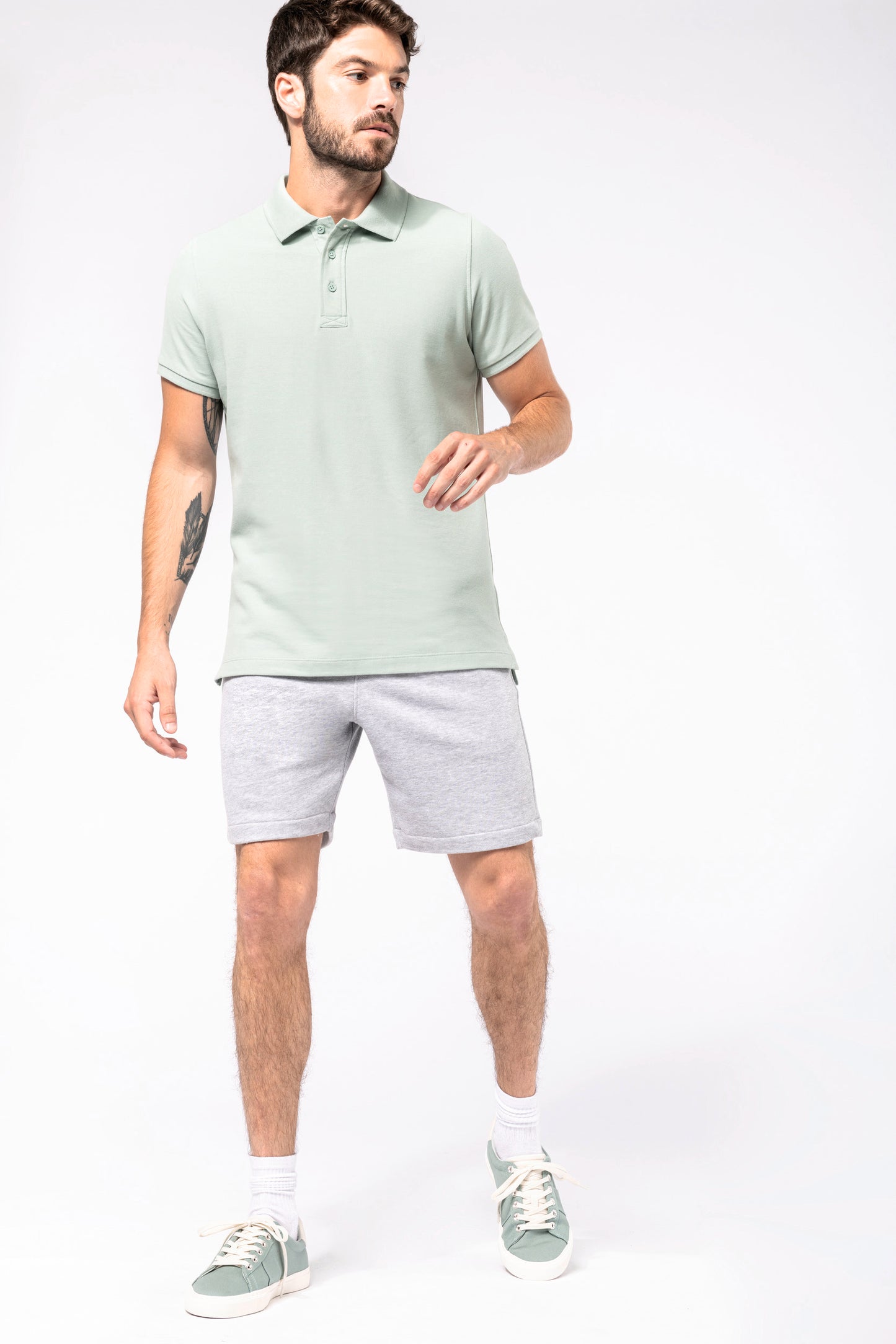 Ecologische herenbermuda in fleece