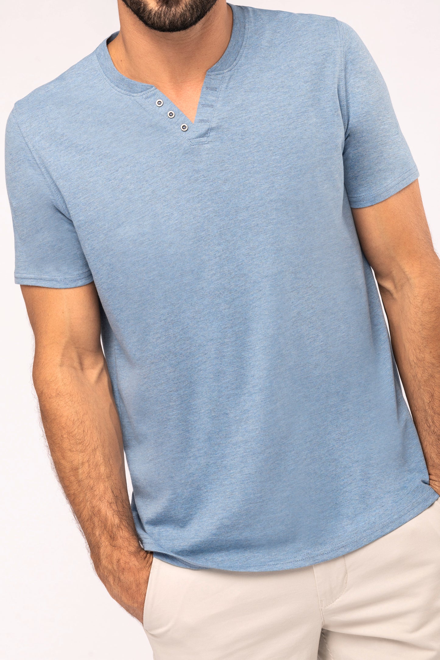 Heren T-shirt henley