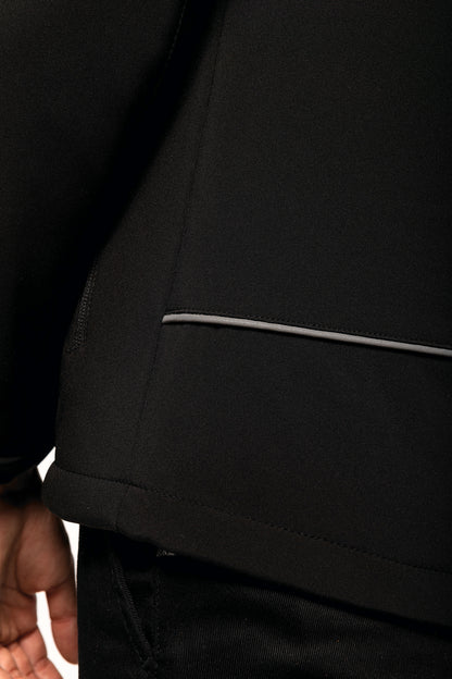 Gewatteerde softshell damesparka met capuchon