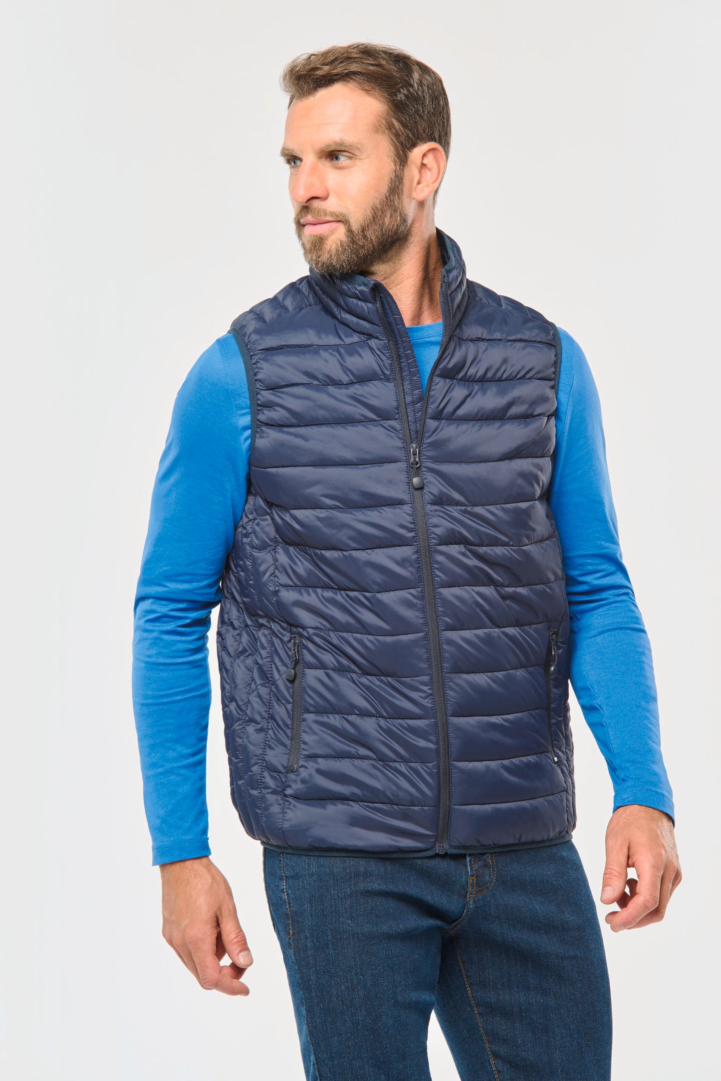 Mens lightweight sleeveless down jacket