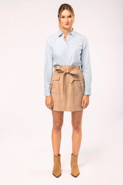 Afgewassen Twill damesblouse
