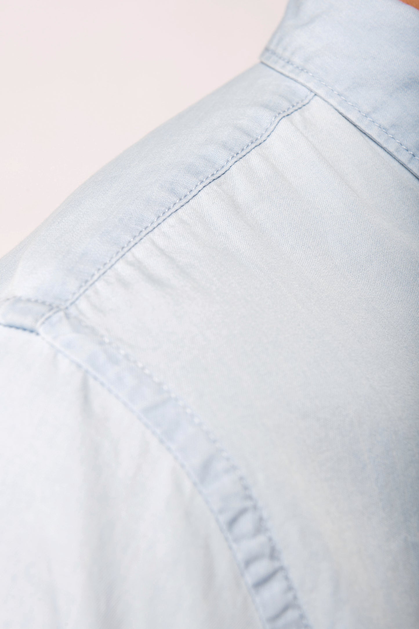 Afgewassen Twill  herenoverhemd