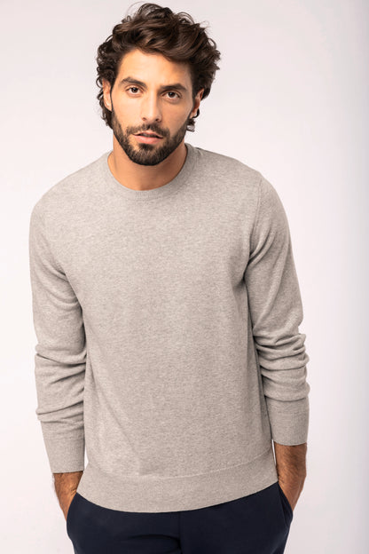 Heren pullover met ronde hals