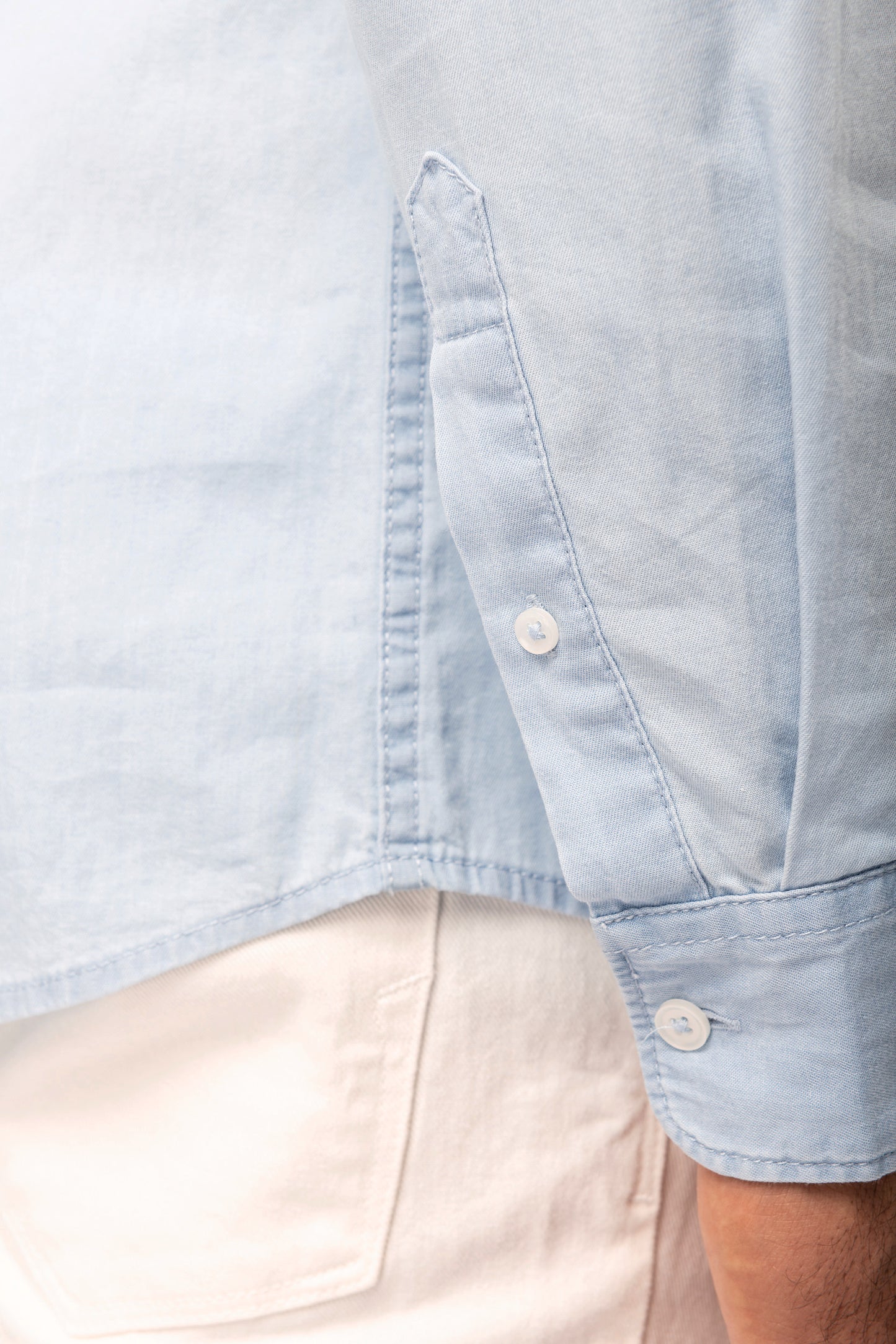 Afgewassen Twill  herenoverhemd
