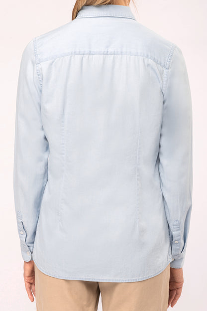 Afgewassen Twill damesblouse