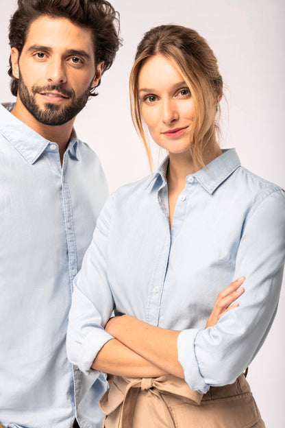 Afgewassen Twill damesblouse