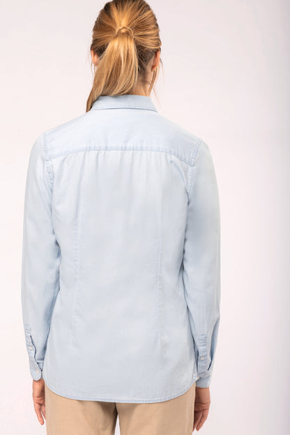 Afgewassen Twill damesblouse