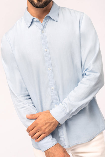 Afgewassen Twill  herenoverhemd