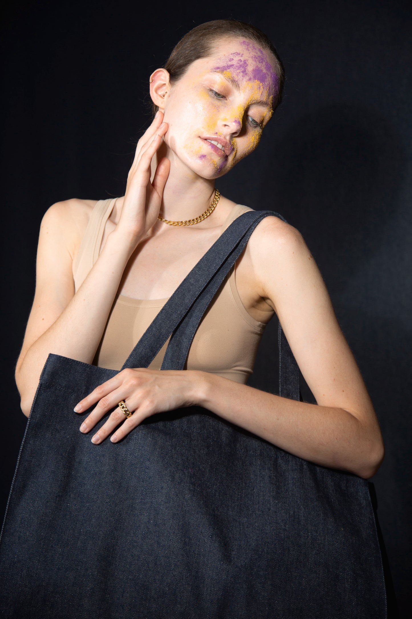 Grote shopper in denim