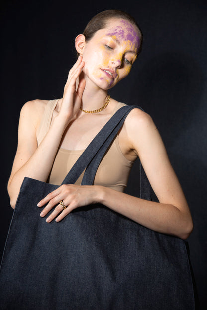 Grote shopper in denim