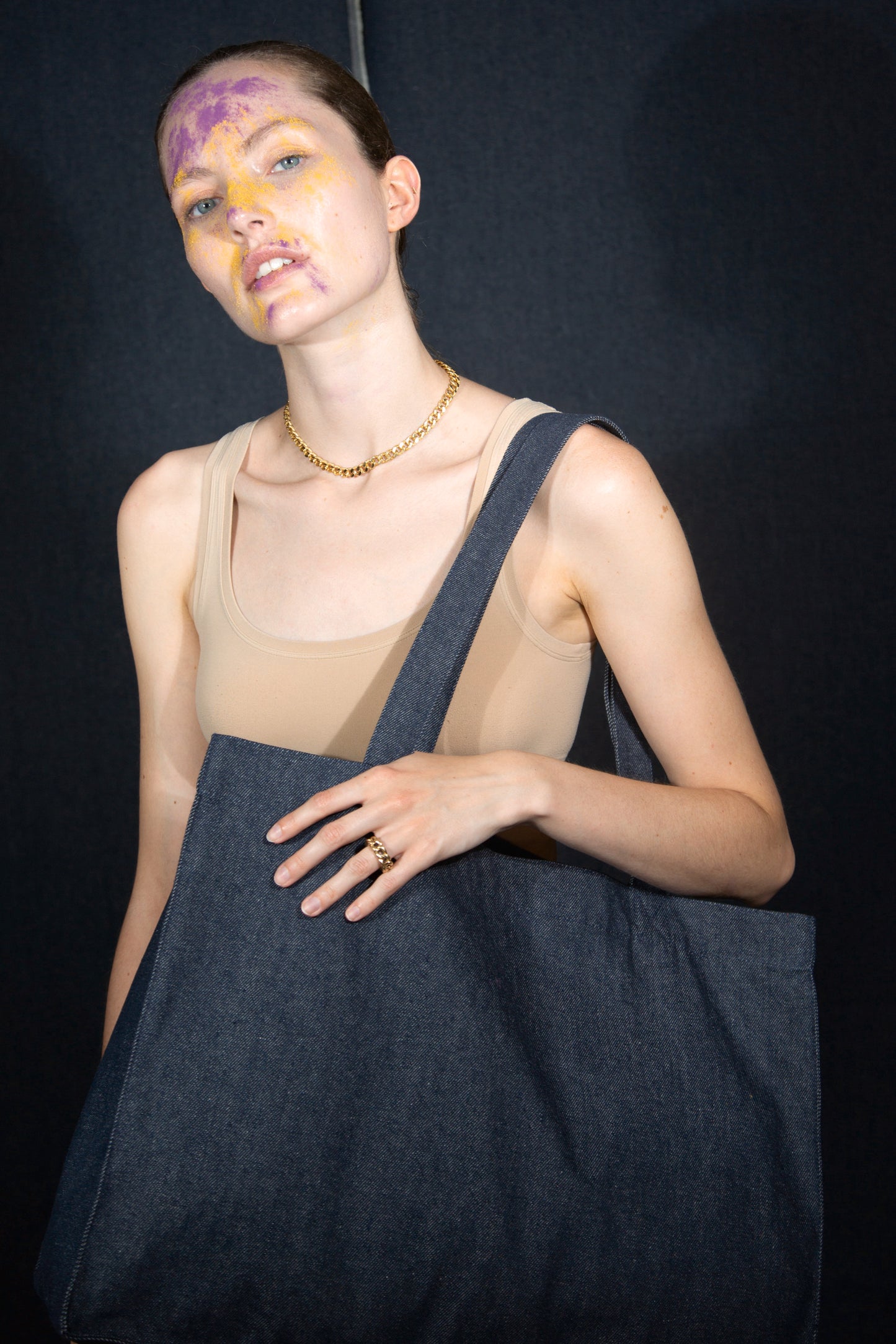 Grote shopper in denim