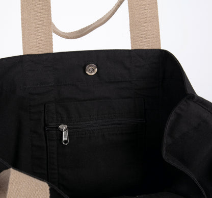 Grote, gerecyclede shopper met plooi