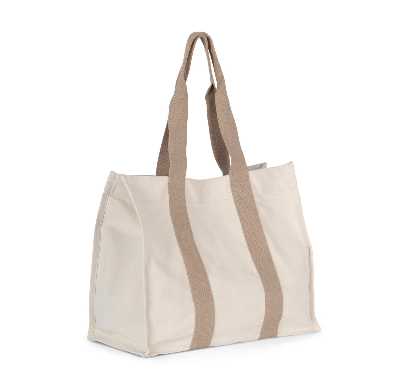 Grote, gerecyclede shopper met plooi