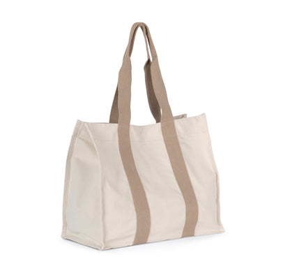 Grote, gerecyclede shopper met plooi
