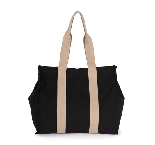 Grote, gerecyclede shopper met plooi