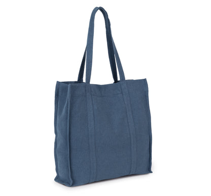 Met de hand geweven shopper van canvas