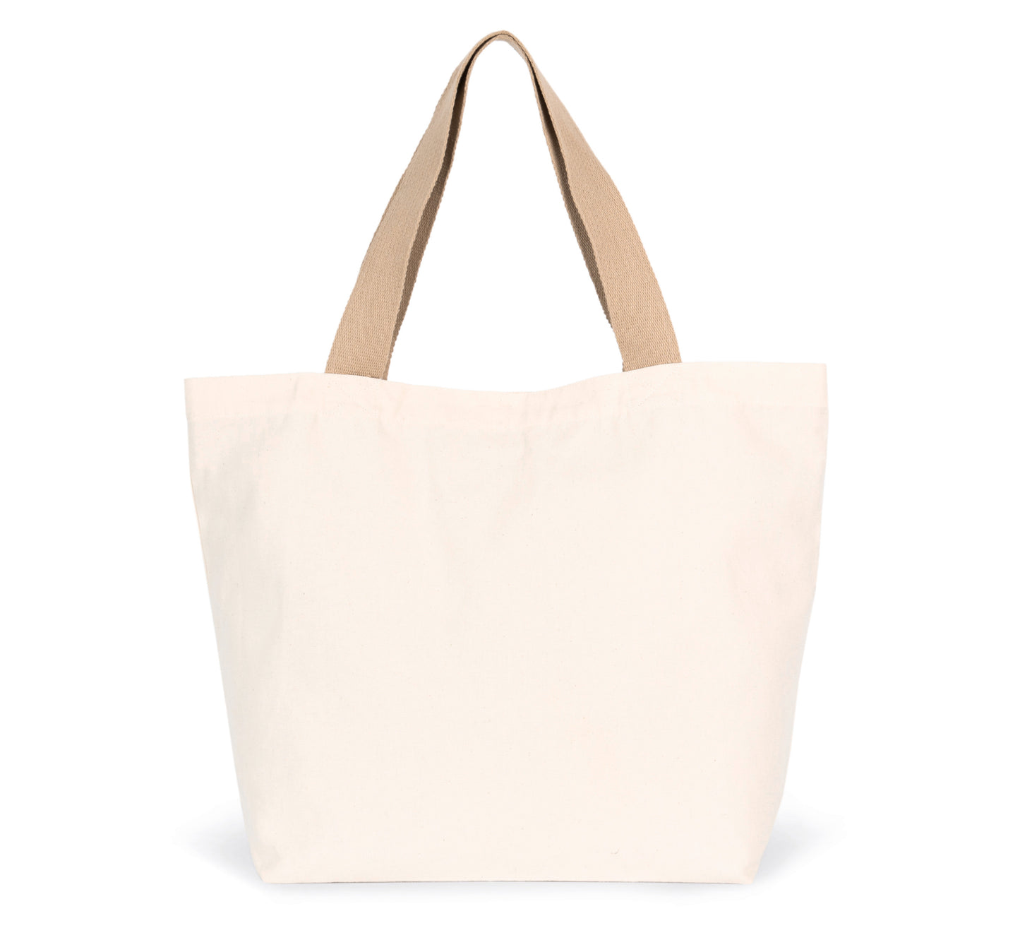 Grote, gerecyclede shopper met platte bodem
