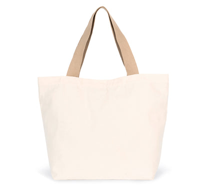 Grote, gerecyclede shopper met platte bodem