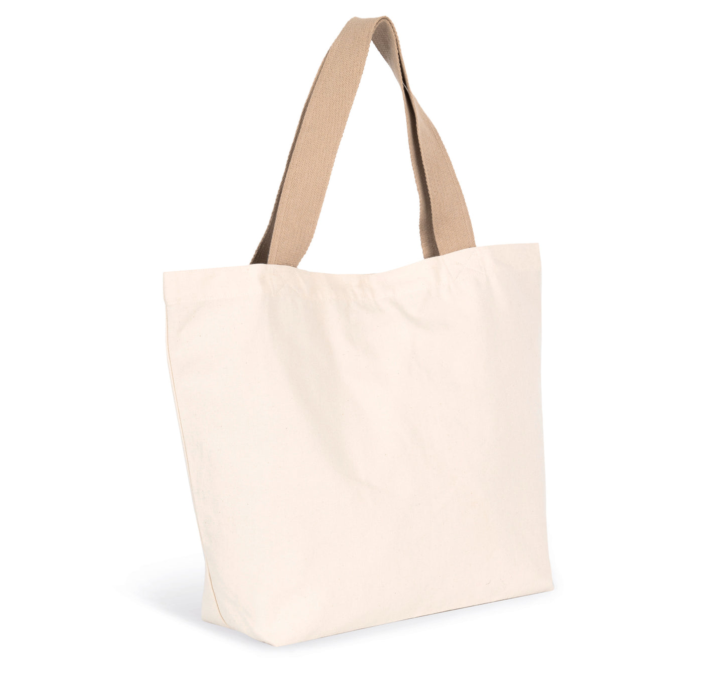 Grote, gerecyclede shopper met platte bodem