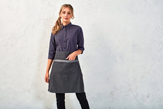 Domain - Contrast denim waist apron