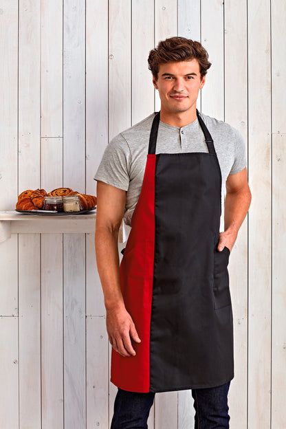 Contrast Bib Apron Schort