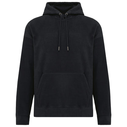 Oversized uniseks sweater met capuchon in gerecycleerd fleece
