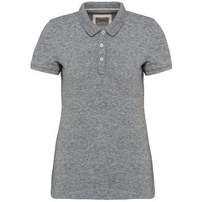 Vintage damespolo met korte mouwen