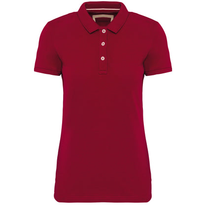 Vintage damespolo met korte mouwen