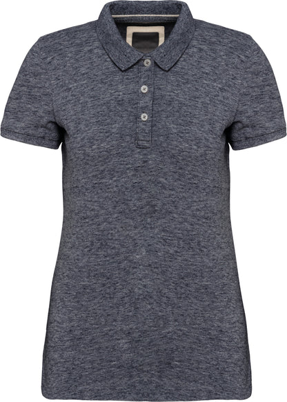Vintage damespolo met korte mouwen