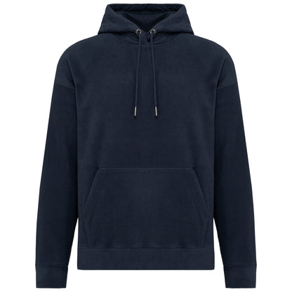 Oversized uniseks sweater met capuchon in gerecycleerd fleece