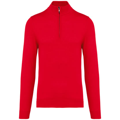Heren pullover met ritskraag