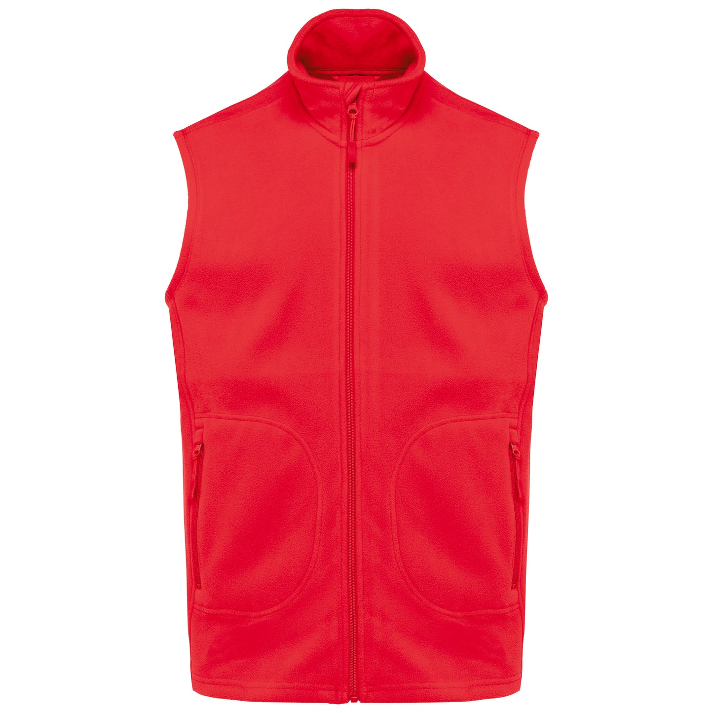 Ecologische uniseks bodywarmer van microfleece