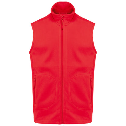 Ecologische uniseks bodywarmer van microfleece