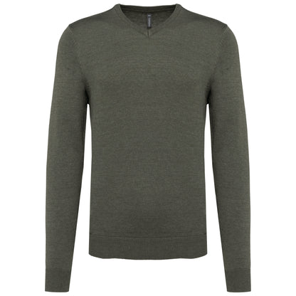 Heren pullover met v-hals