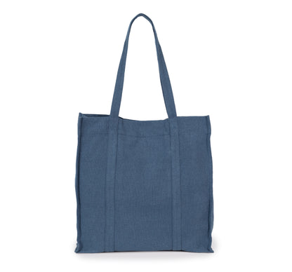 Met de hand geweven shopper van canvas