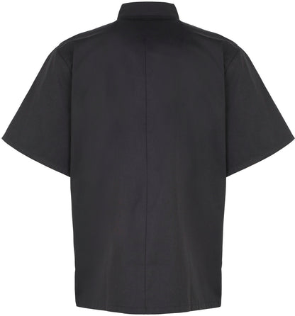 Studded Front Short Sleeve Chef's Jacket