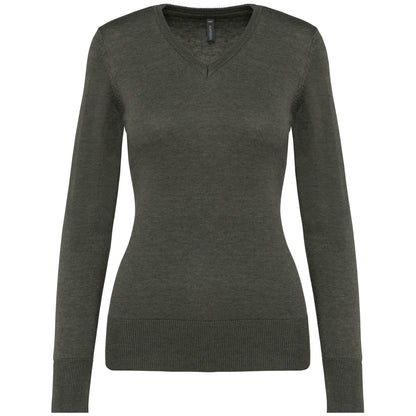 Dames pullover met v-hals