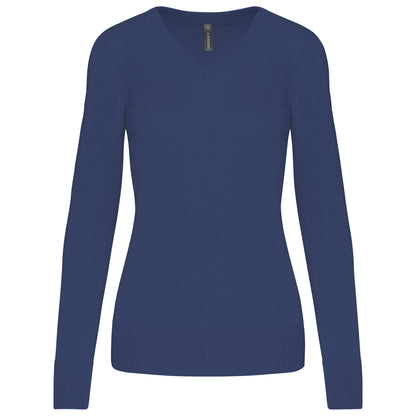 Dames pullover met v-hals