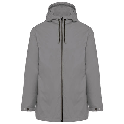 Uniseks fleecejas met gevoerde capuchon