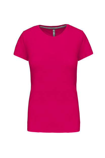 Dames t-shirt ronde hals korte mouwen
