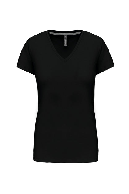 Dames T-shirt V-hals Korte Mouwen